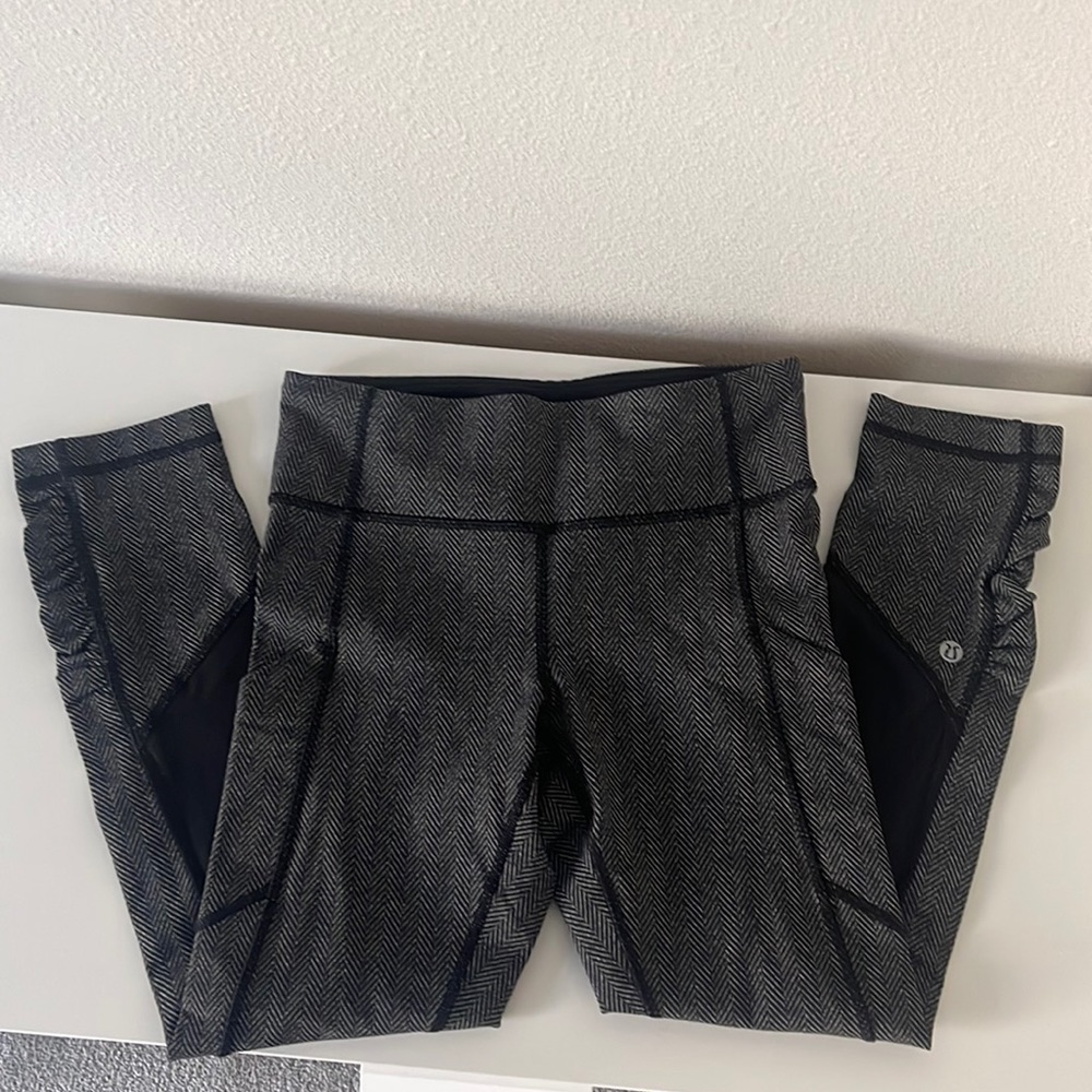 Dark grey and black leggings